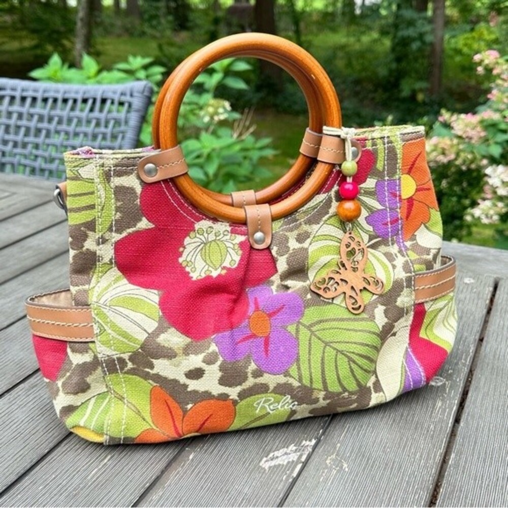 Relic Purse Bag Handbag Satchel Floral Canvas